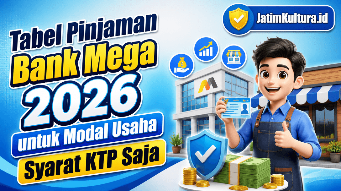 Tabel Pinjaman Bank Mega 2026 untuk Modal Usaha Syarat KTP Saja